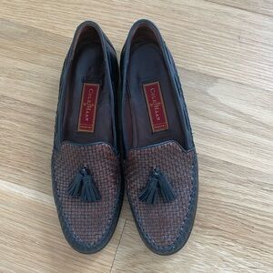 COLE HAAN Country Vintage Woven Leather Tassel Slip-On Women's Loafers 8.5 AA